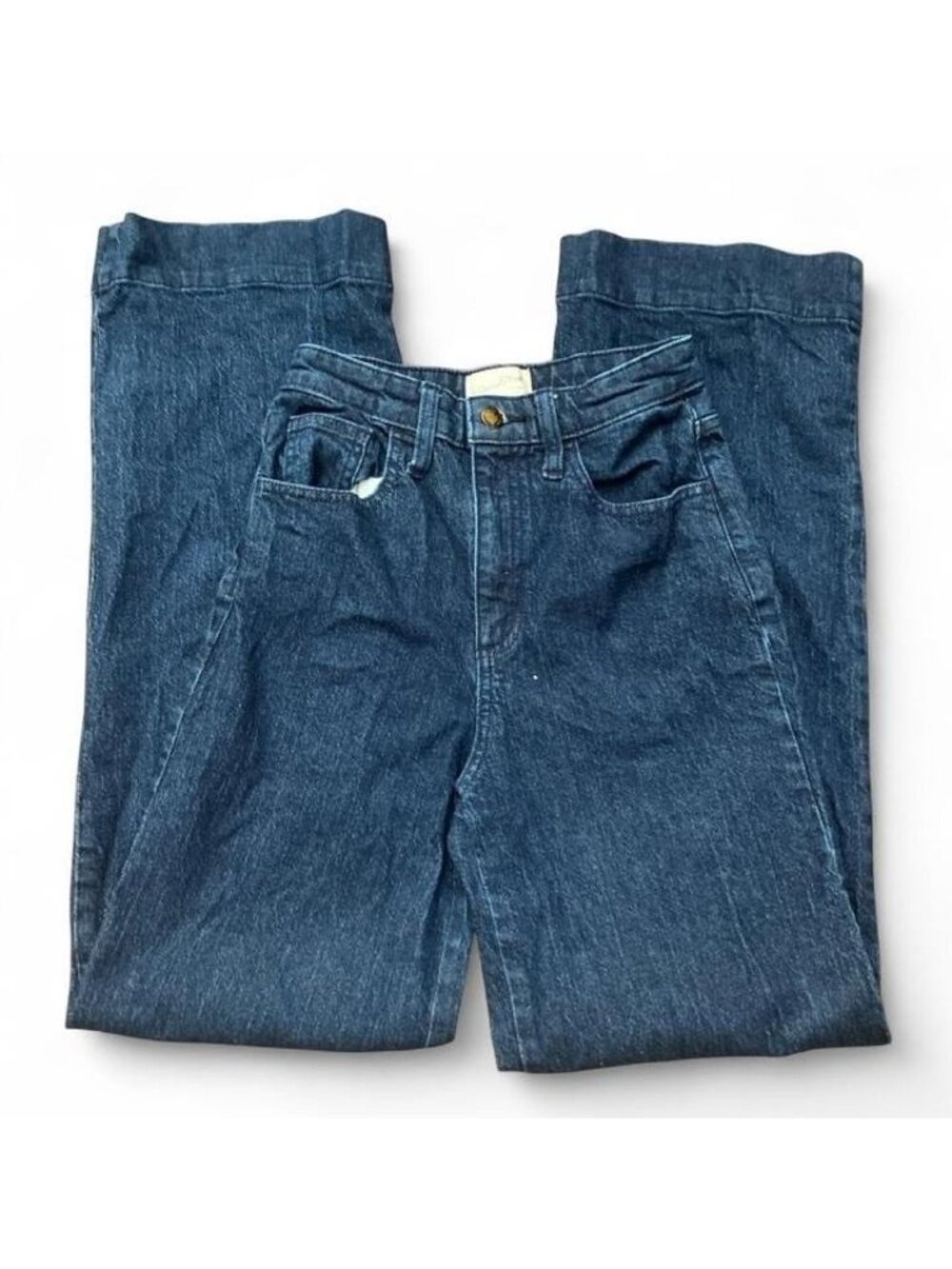 Universal Thread Women’s High Rise Wide Leg Dark Wash Blue Denim Jeans Stretch 0